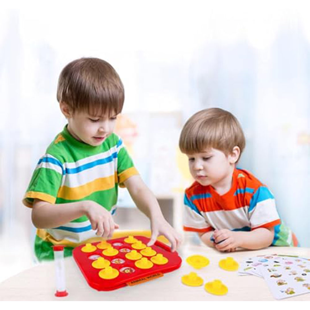 لعبة ذاكرة لوتو - مطابقة الحيوانات مع ساعة رملية - 4 سنوات فأكثر