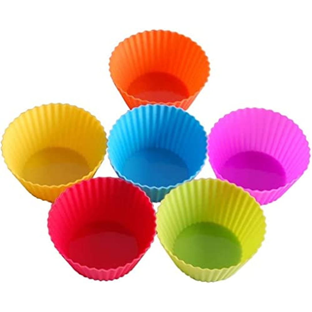 قوالب كعك سيليكون قابلة لإعادة الاستخدام - 24 قطعة