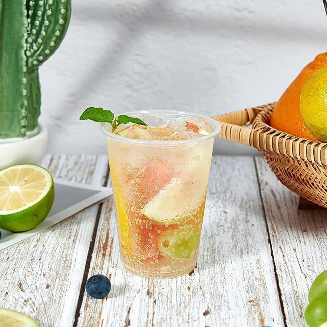 أكواب بلاستيكية شفافة قابلة للاعادة الاستخدام - 250 ملي - 50 قطعة