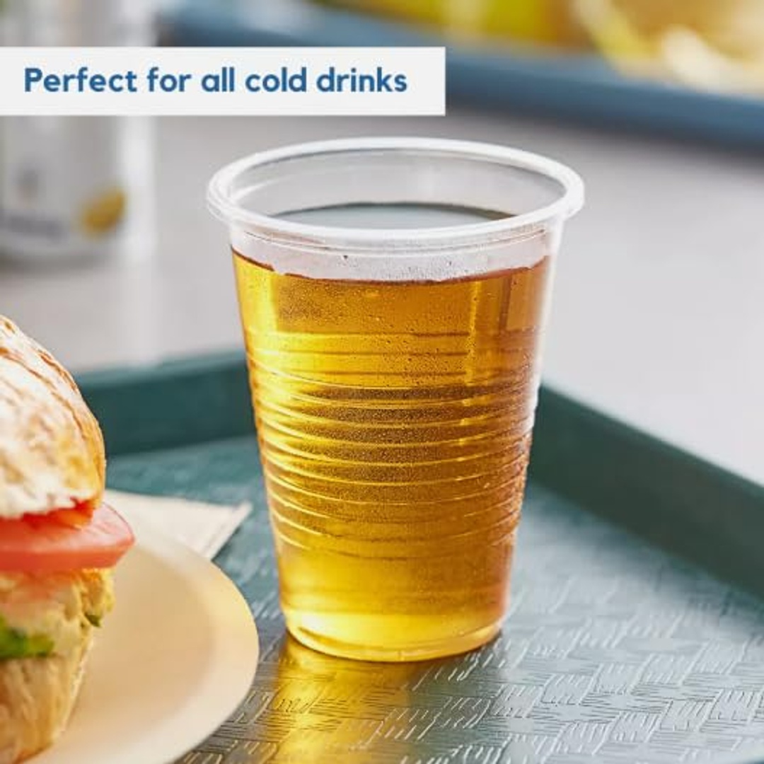 أكواب بلاستيكية شفافة قابلة للاعادة الاستخدام - 250 ملي - 12 قطعة