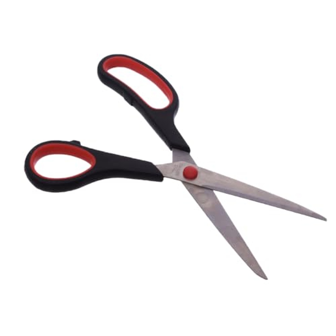 مقص مطبخ كبير - 23 سم - أحمر/أسود