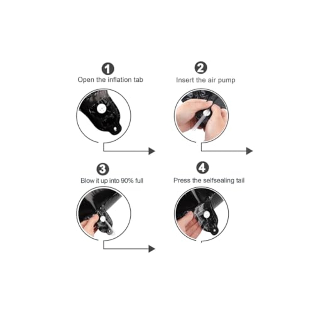 بالون كبير للاحتفالات - 32 إنش - أسود - رقم 7