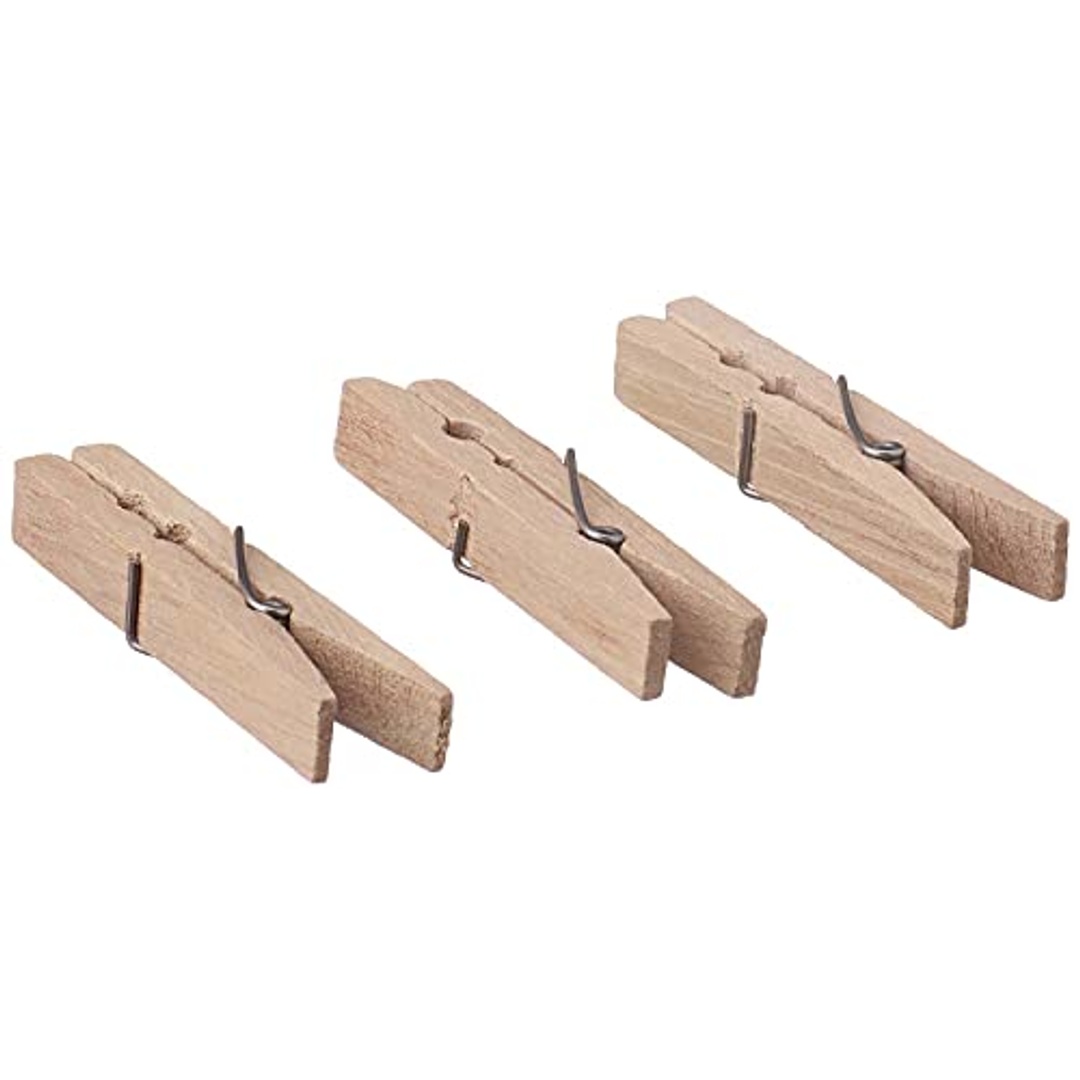 طقم مشابك ملابس خشبية - 20 قطعة