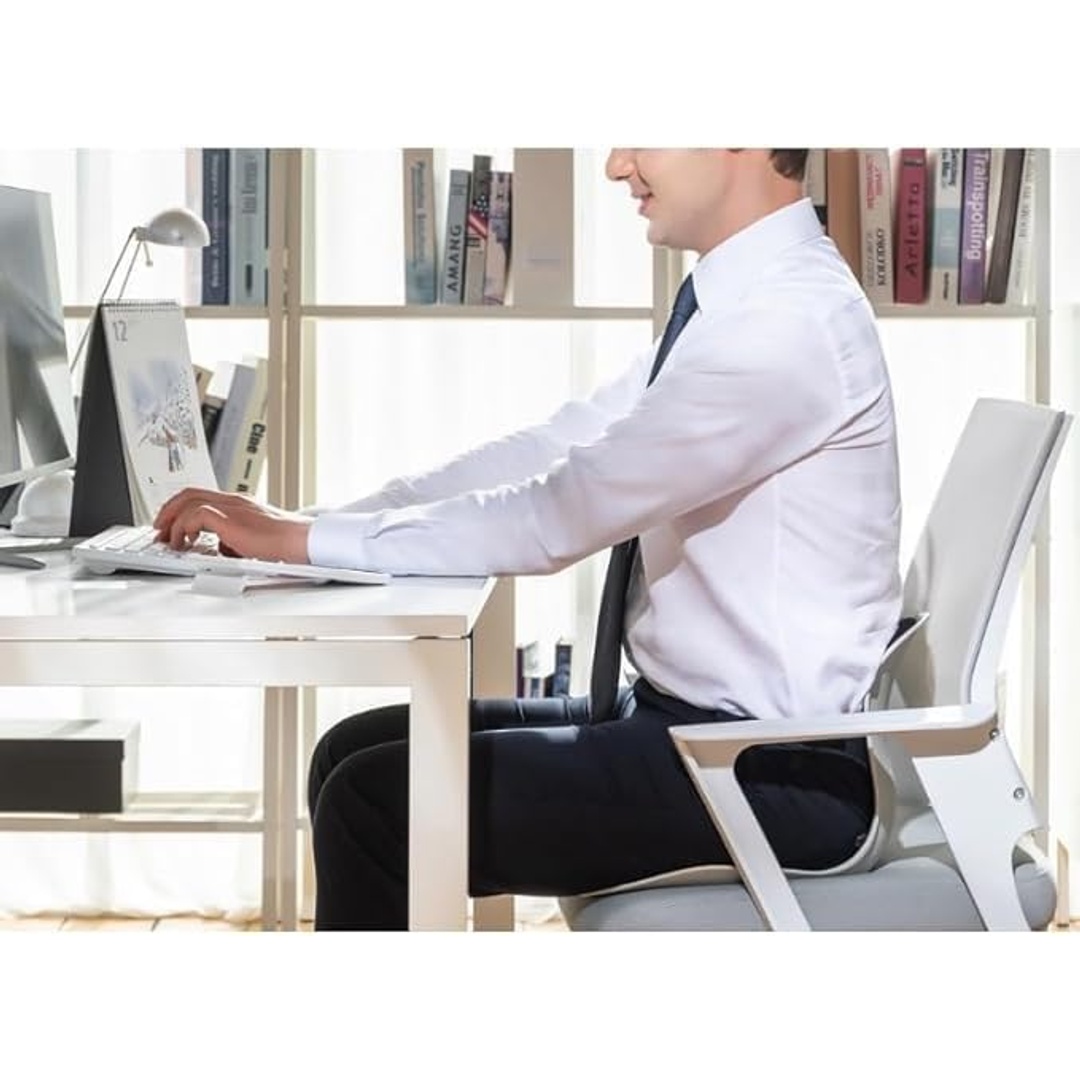 دعامة كرسي مريح ومتين بدعم ظهر - رمادي - 38 سم