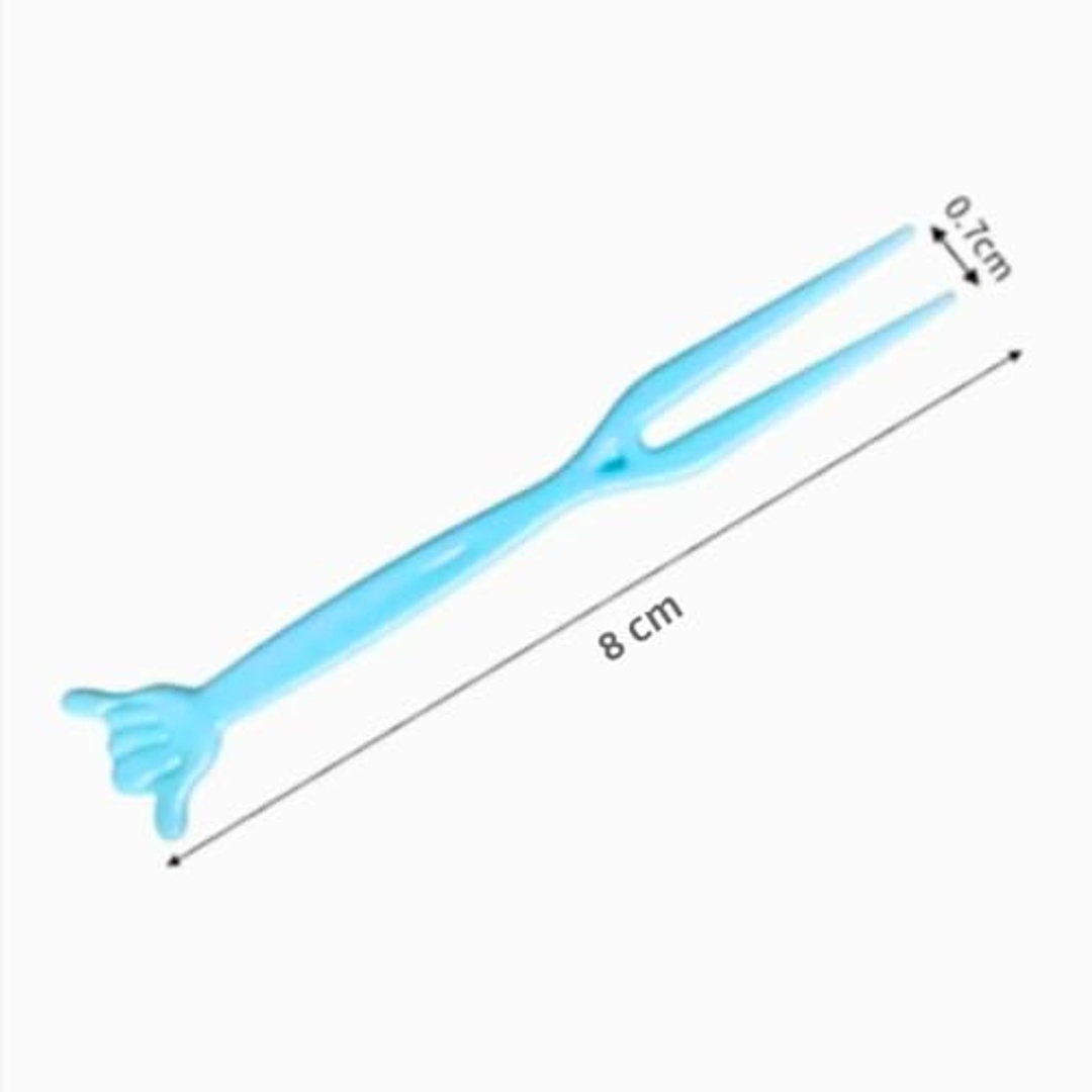 مجموعة شوك وأعود فواكه بلاستيك - ألوان مختلفة - 40 قطعة