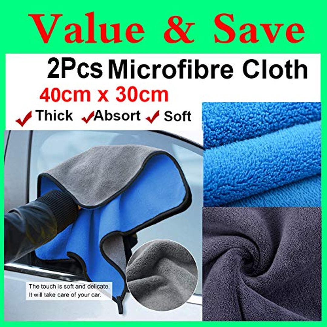 فوط تنظيف ميكروفايبر - 2 قطعة - 30*22 سم - أزرق