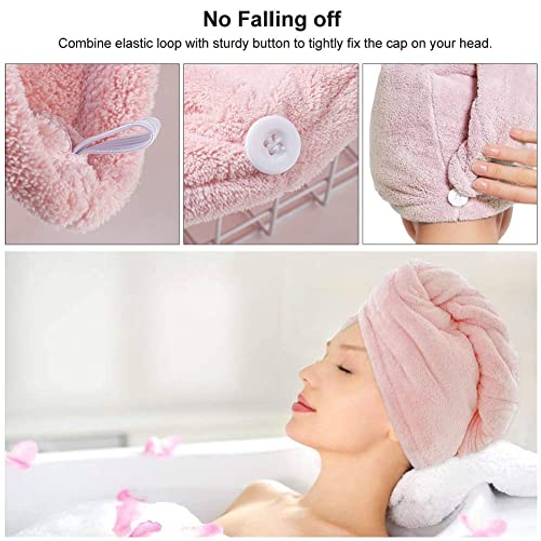 فوطة شعر مايكروفيبر سريعة التجفيف - 1 قطعة - موف