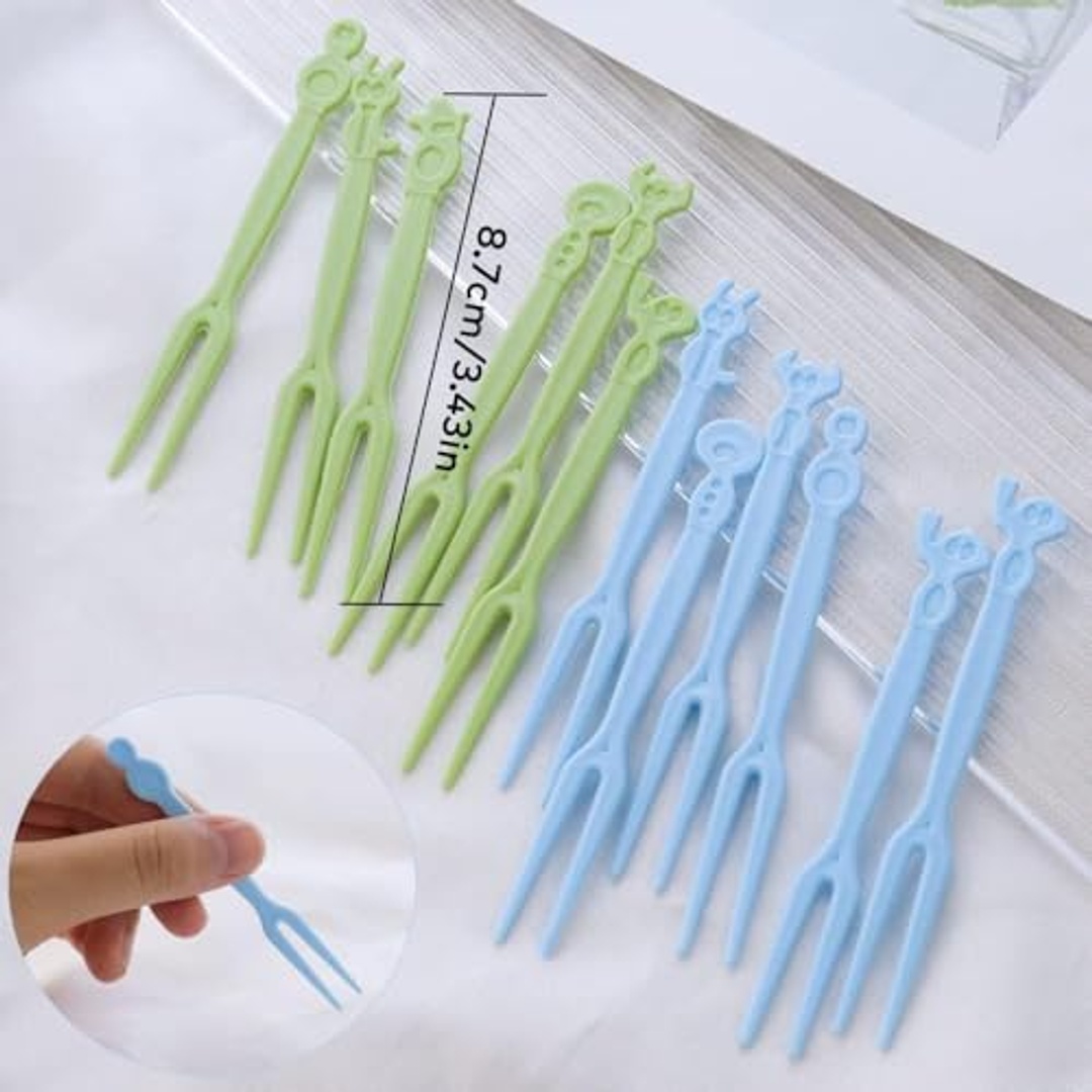 مجموعة شوك بلاستيك - بينك - 45 قطعة