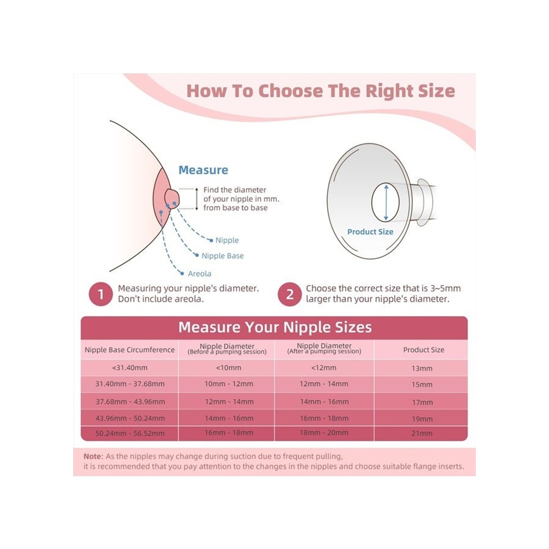 قطعة فلامج متوافقة مع جميع مضخات الثدي - حجم 19