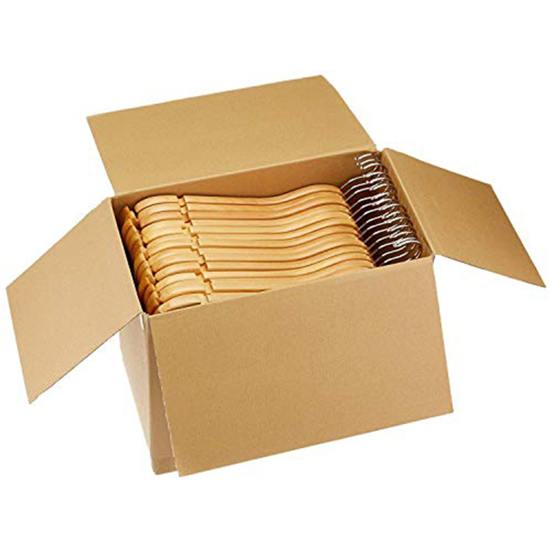 شماعات ملابس خشبية - 12 قطعة