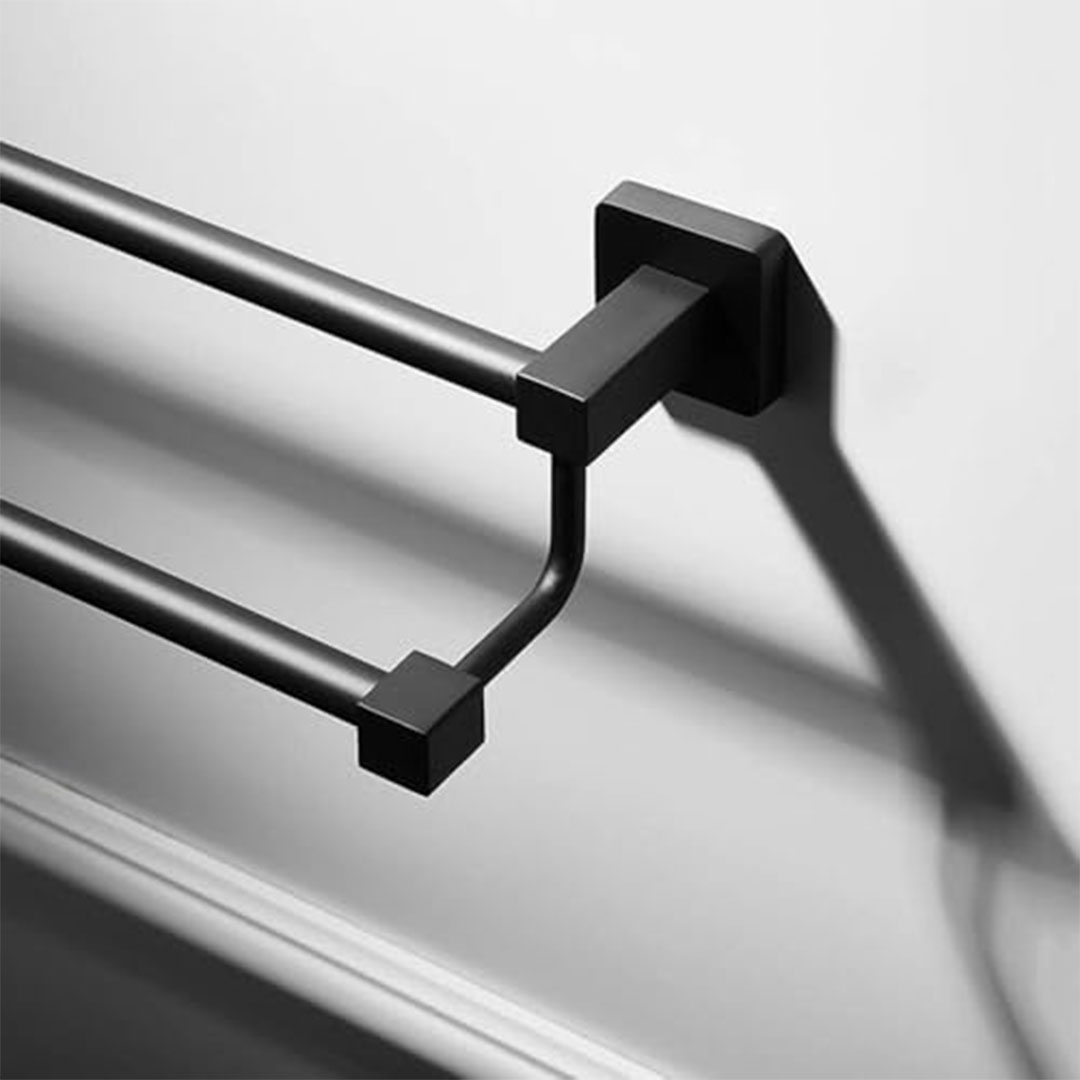 طقم حوامل فوط - أسود