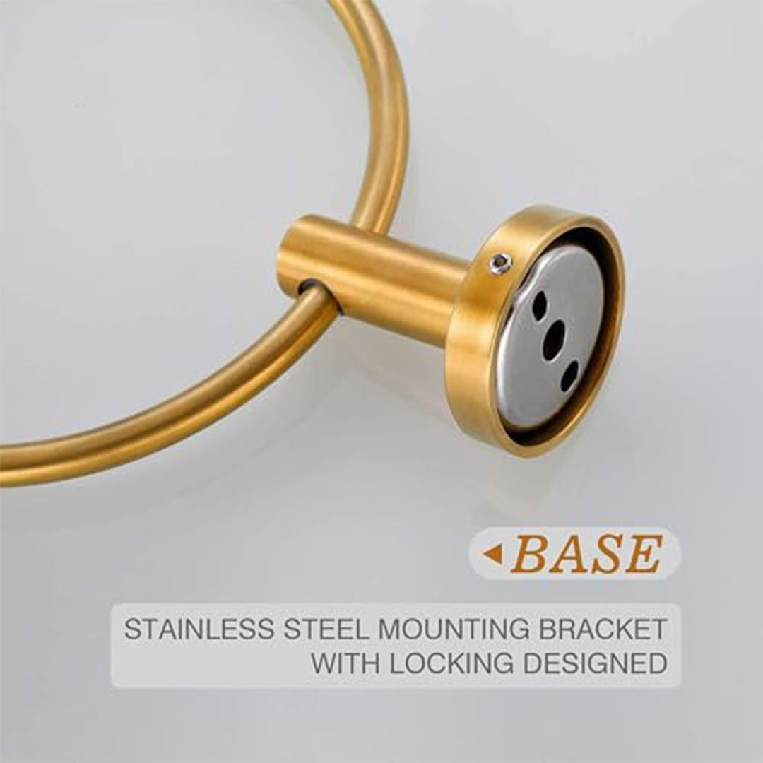 مجموعة حوامل فوط - حلقة دائرية ذهبية