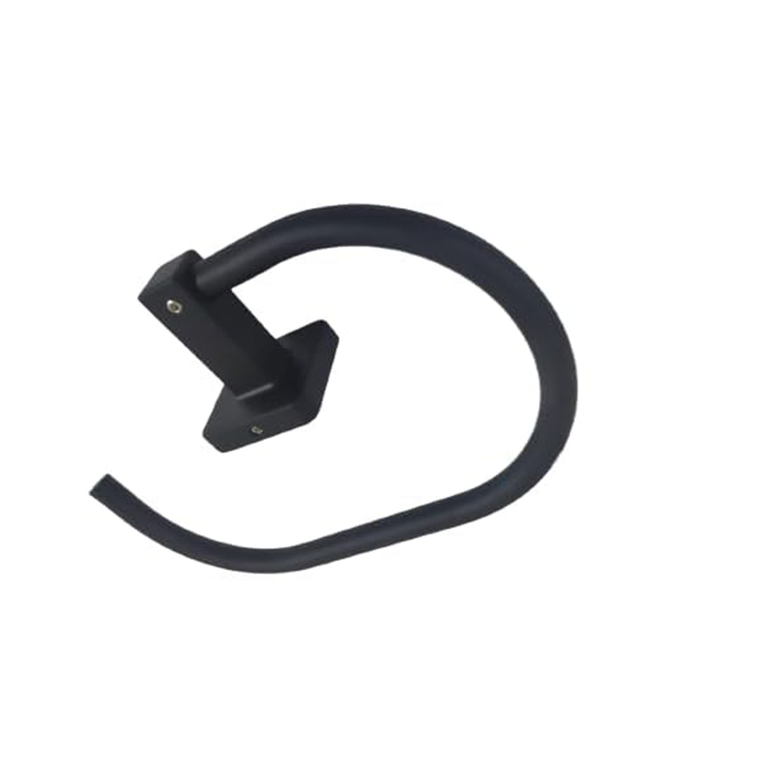 مجموعة حوامل فوط - حلقة دائرية مفتوحة - أسود