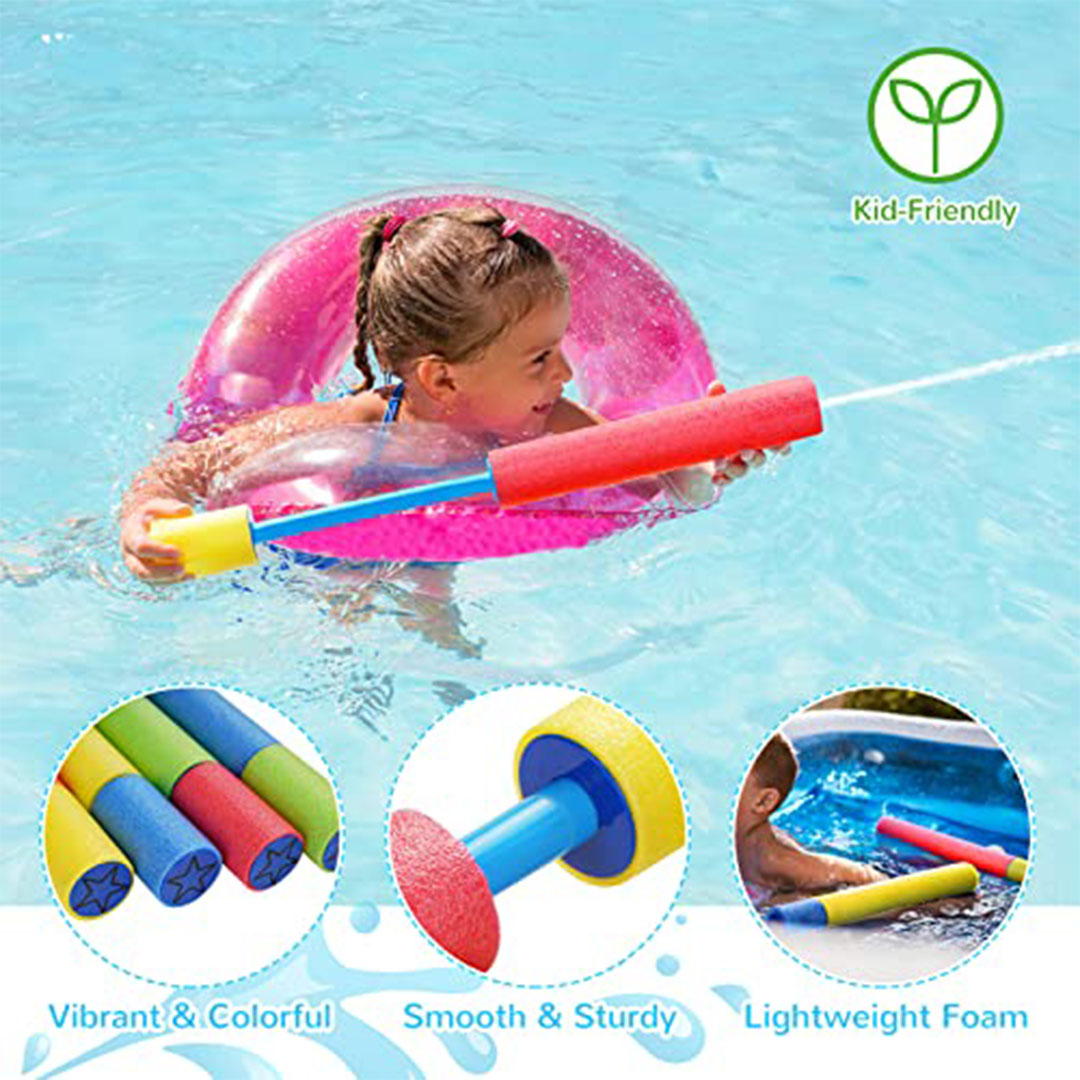 يوكرادل مسدس رش ماء - 4-25 سم - رش رغوي - للأطفال والبالغين - لعبة مائية