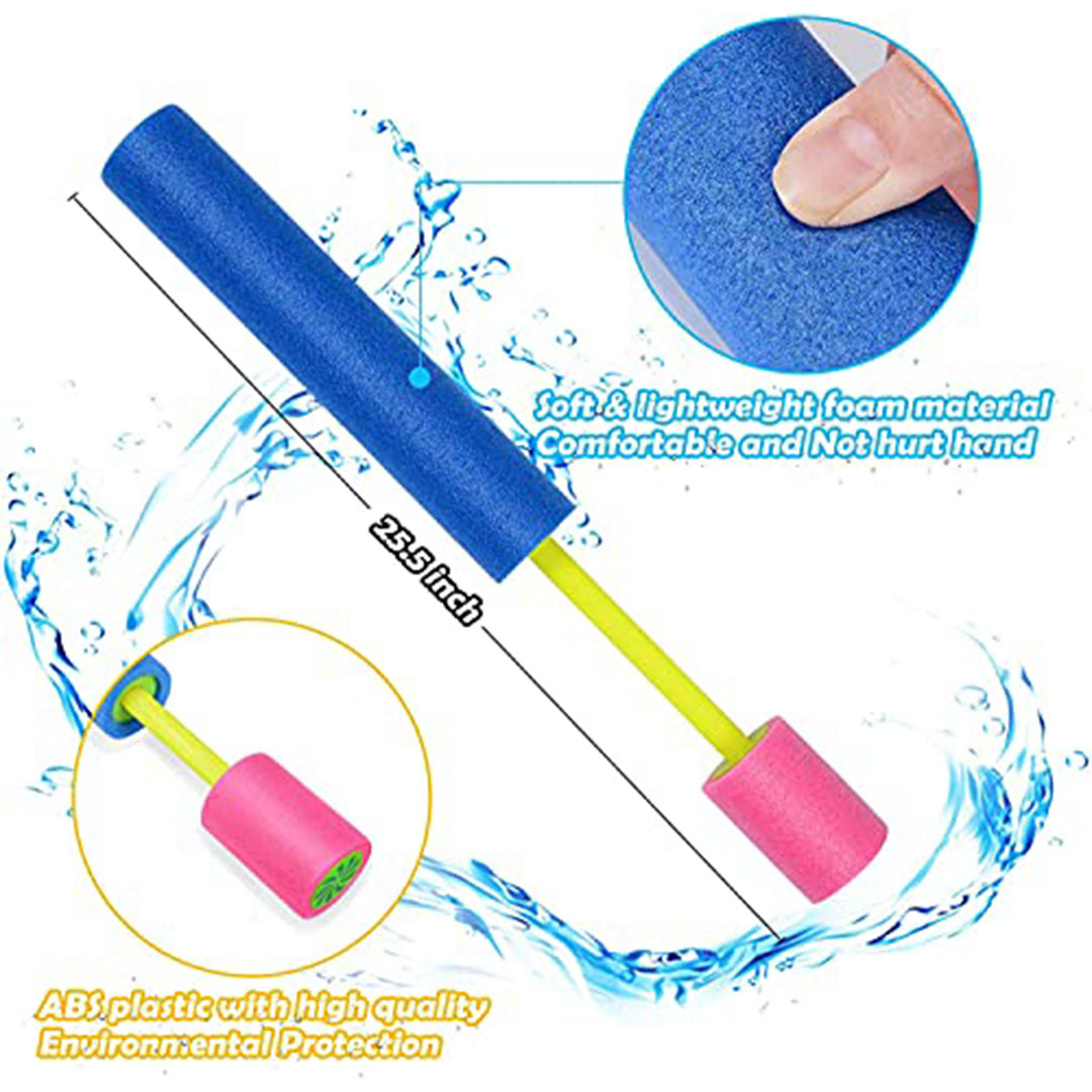 مسدسات مائية للأطفال - كاهين - فوم - 6 ألوان - 33 سم - ألعاب شاطئ وحمام سباحة