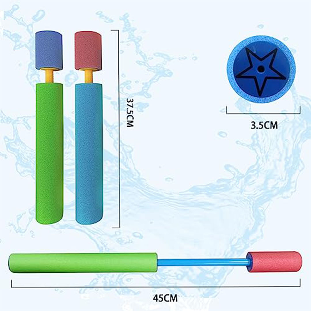 مسدسات ماء للأطفال - 3 قطع - مسدس رش للمسبح والشاطئ - يصل لمسافة 12 متر - ألعاب مائية خارجية