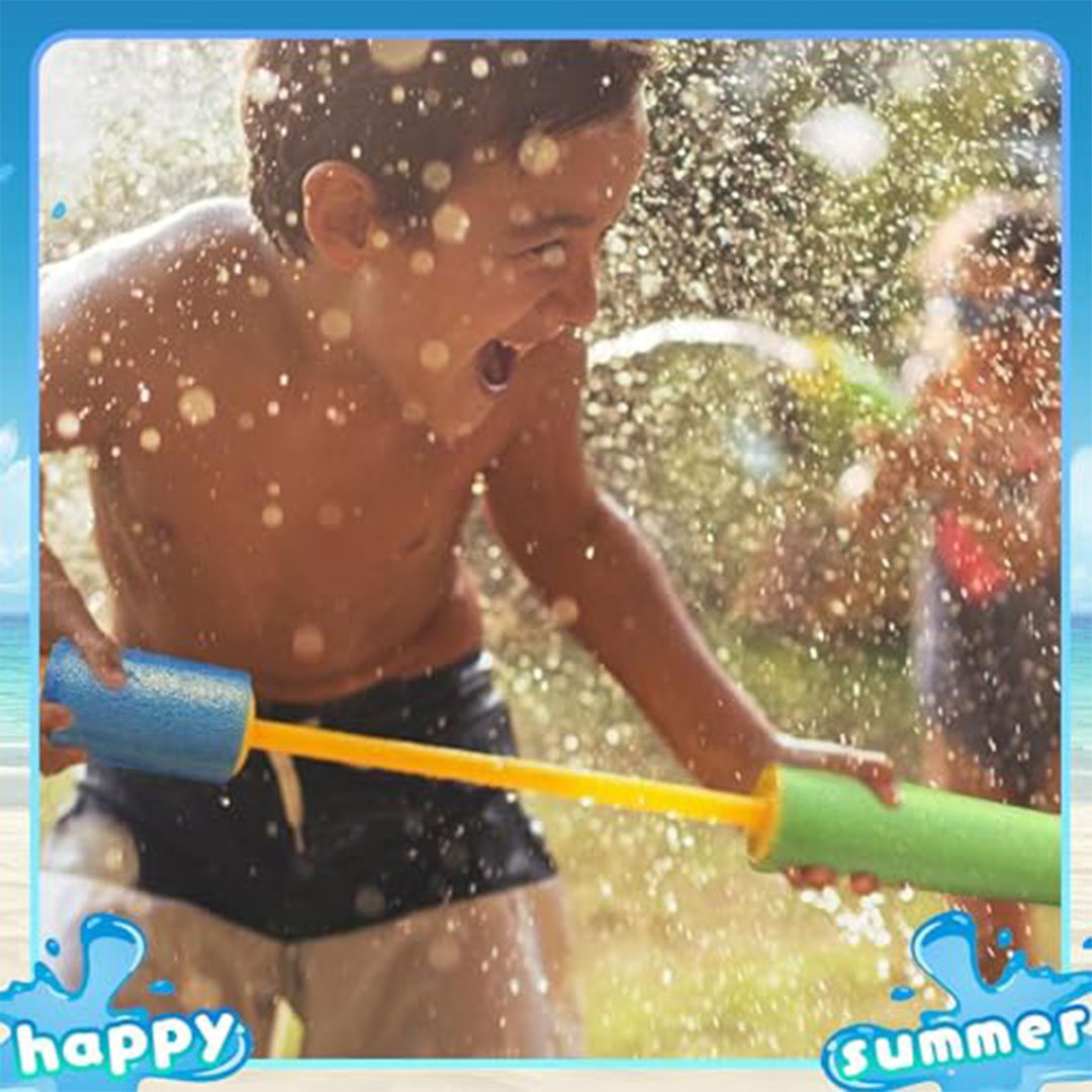 مسدس رش ماء إسفنجي - 33 سم - ديسدارك داي - للأطفال - ألعاب شاطئ وحمام سباحة