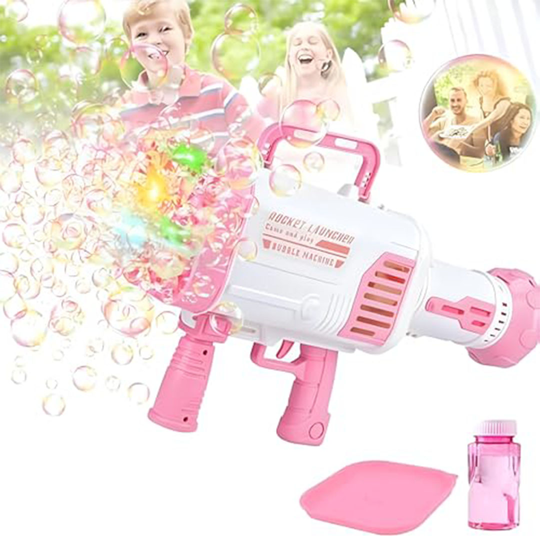 مسدس فقاعات الصابون - لعبة إطلاق فقاعات للأطفال - للفناء والخارج