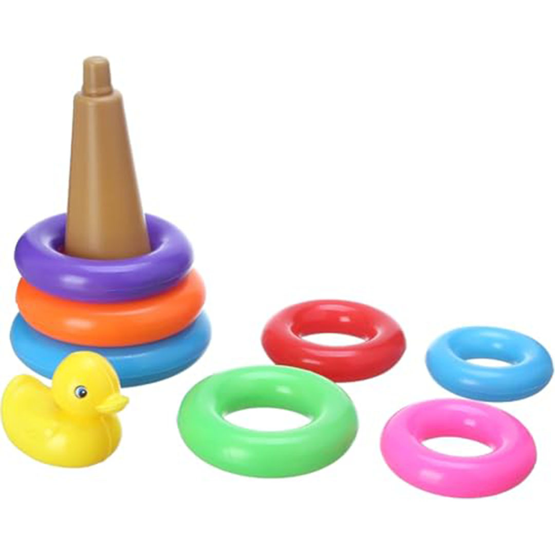 لعبة حلقة بطة جيني للأطفال متعددة الالوان