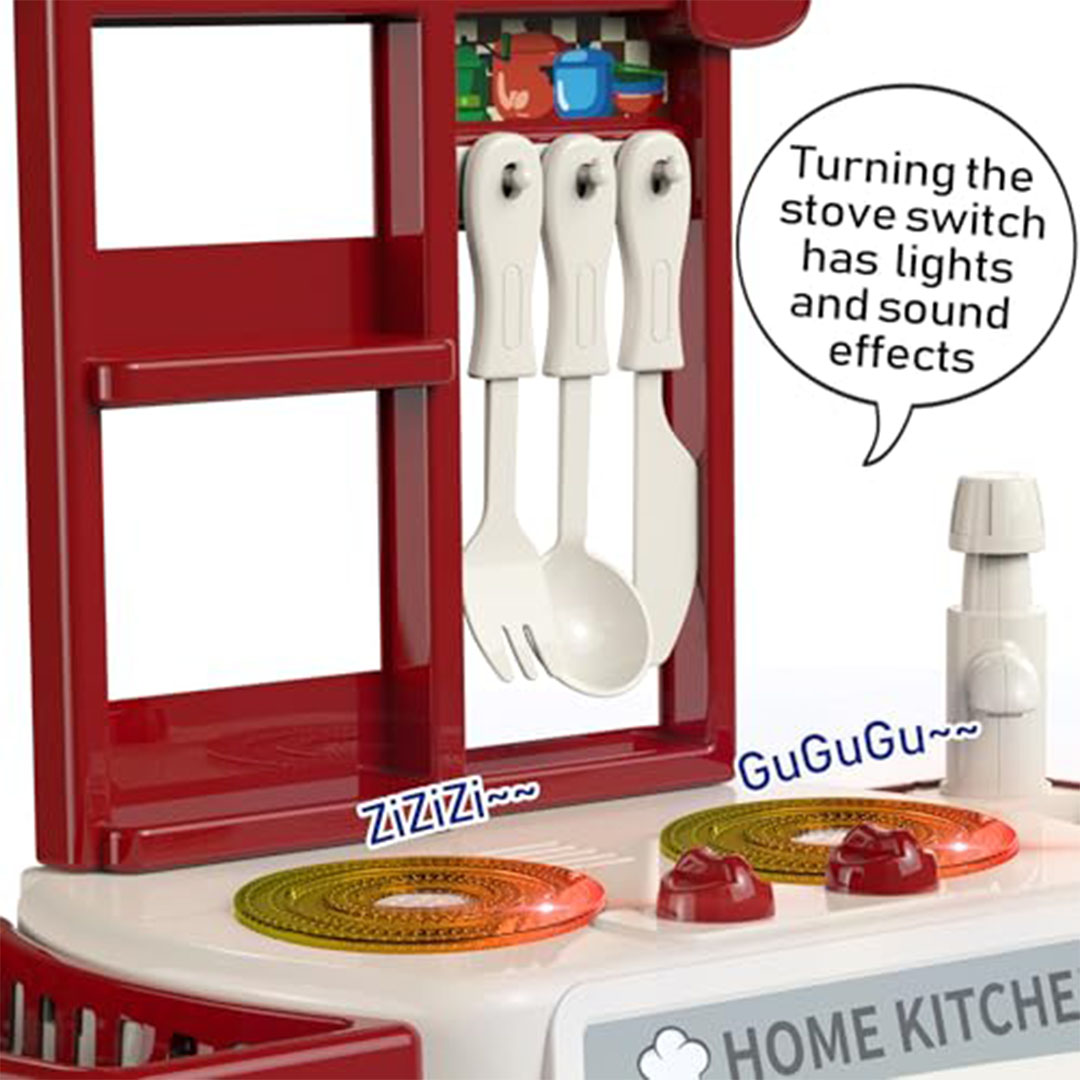 ألعاب مطبخ هايليتاو بحوض ماء جاري وموقد إلكتروني