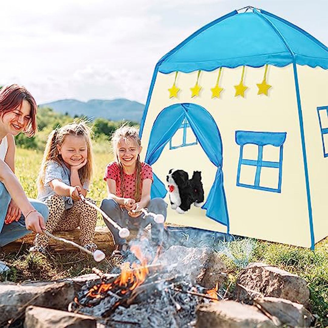 خيمة لعب دياو قلعة الأميرة للأطفال - أزرق