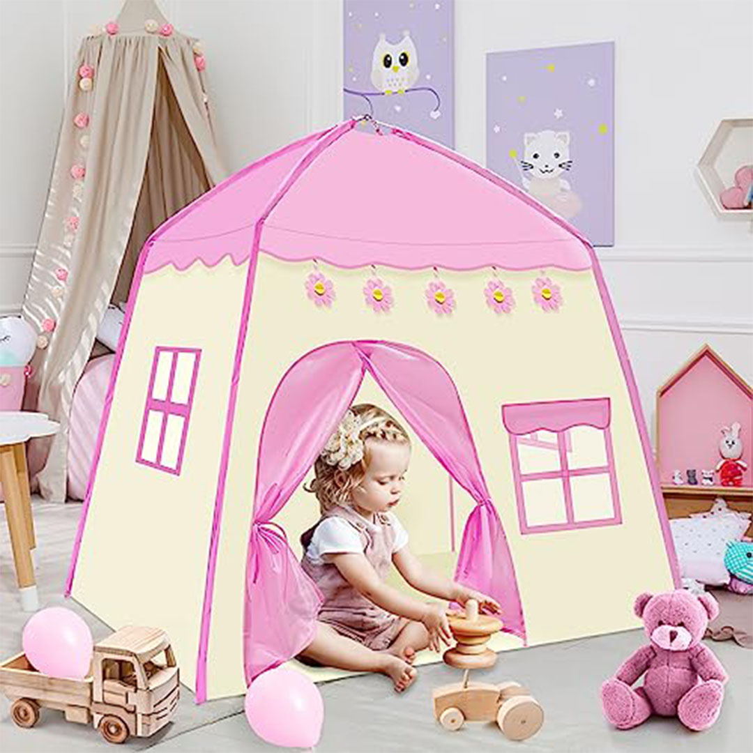 خيمة لعب دياو قلعة الأميرة للبنات - وردي