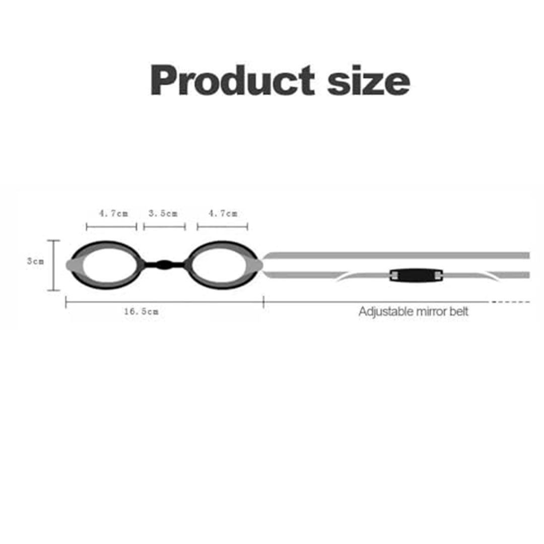 نظارات سباحة للأطفال مضادة للضباب وحماية من الأشعة فوق البنفسجية بدون تسرب حزام قابل للتعديل
