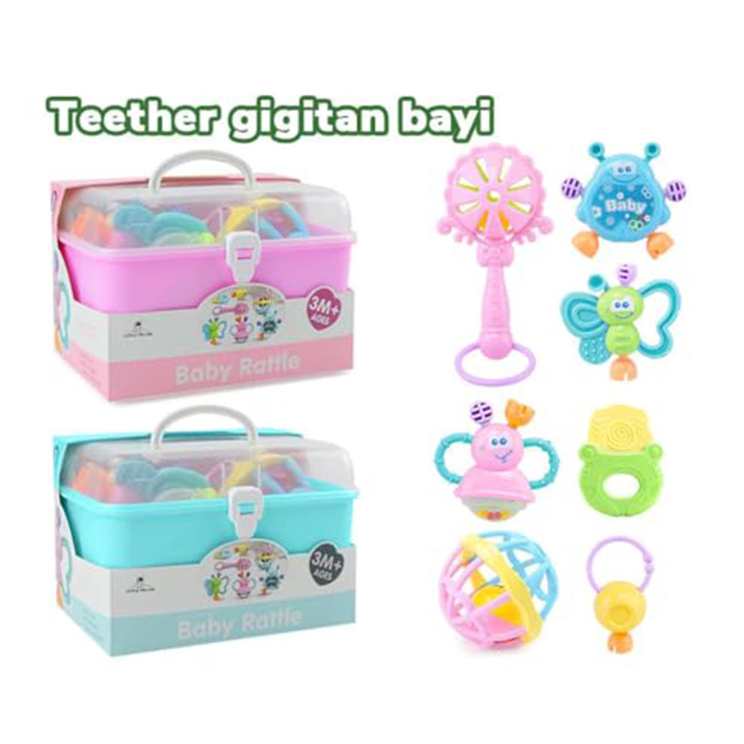 مجموعة خشخيشة للاطفال - فانتاستيك كيدز تويز - 7 قطع