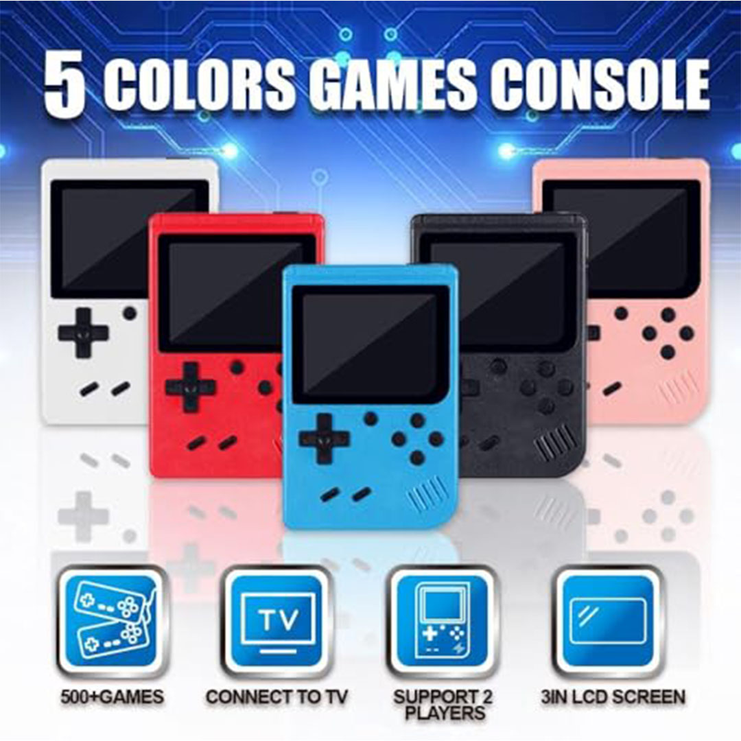 جهاز تشغيل ألعاب الفيديو الرقمية محمول باليد - 500 لعبة