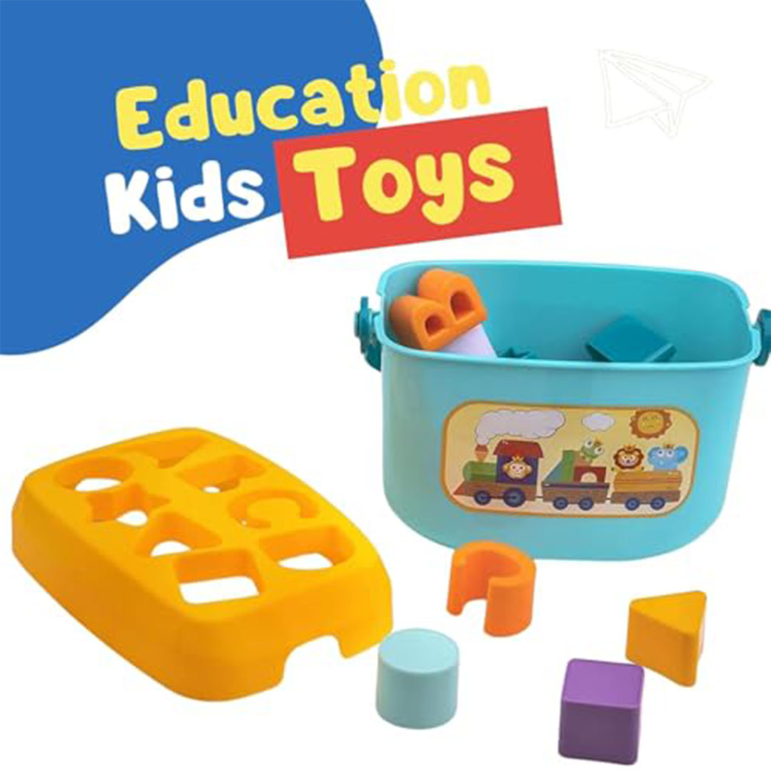 مكعبات فرز الأشكال التعليمية للأطفال الصغار - 16 شكل