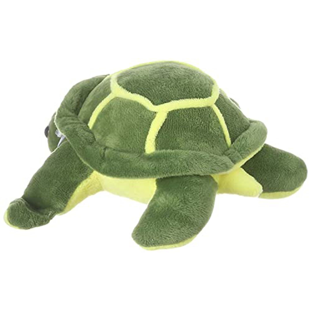 عروسة محشوة على شكل سلحفاة للأطفال - أخضر/أصفر - em10012