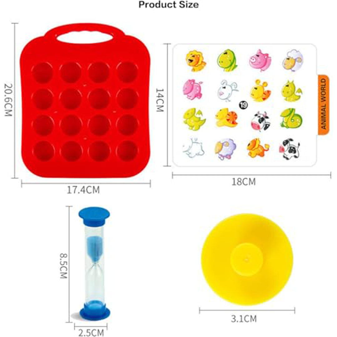لعبة ذاكرة لوتو - مطابقة الحيوانات مع ساعة رملية - 4 سنوات فأكثر