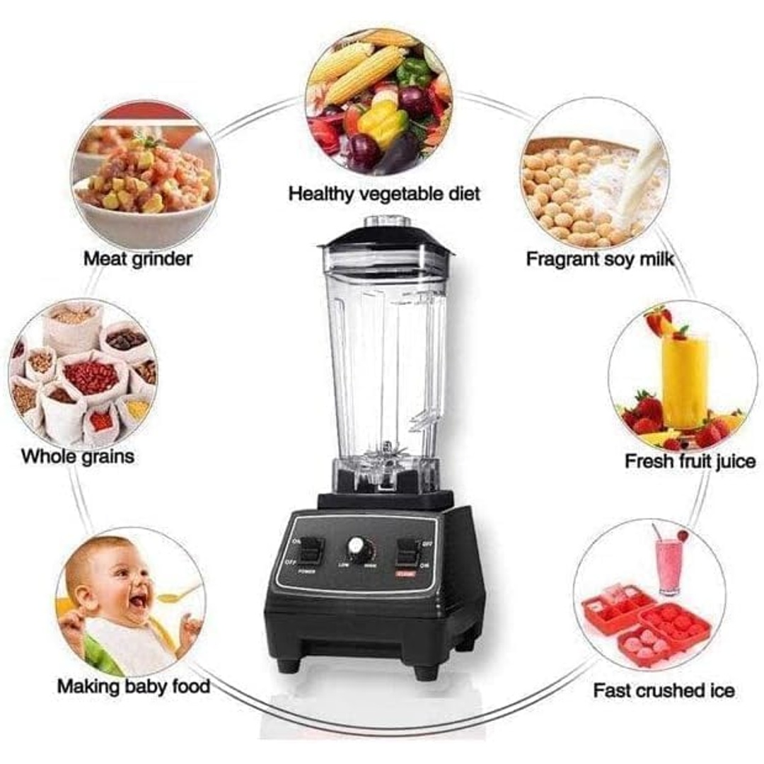 خلاط كهربائي قوي مع 6 شفرات - 4500 وات - 2.5 لتر