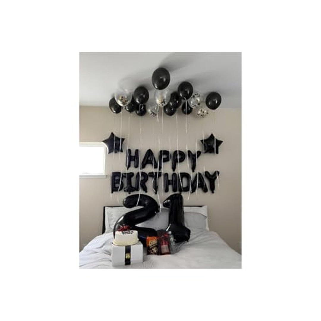 بالون كبير للاحتفالات - 32 إنش - أسود - رقم 7