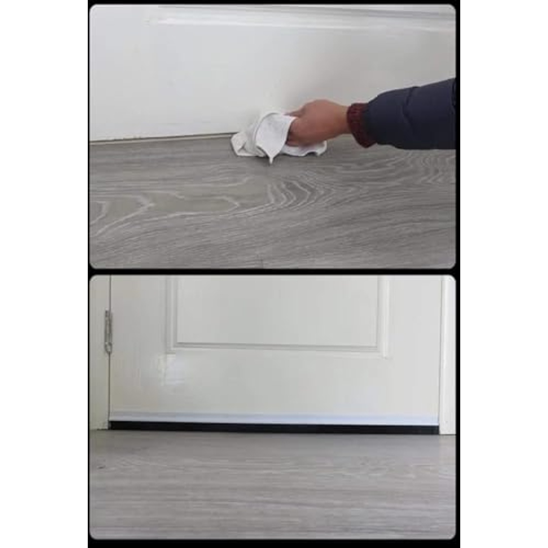 شريط عزل أسفل الباب مزدوج - بني - 1 متر