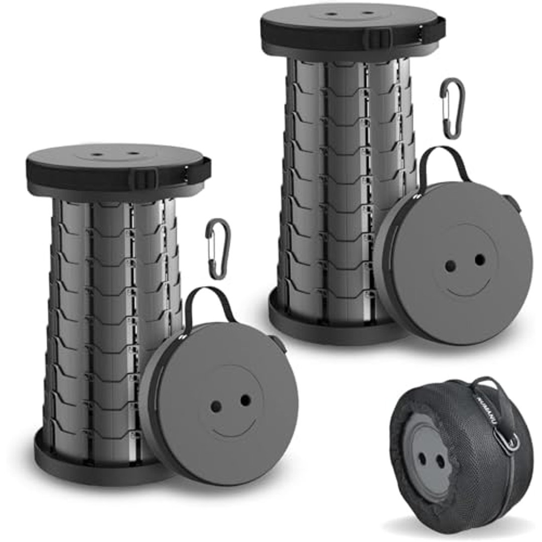 كرسي قابل للطي بارتفاعات متعددة - أسود/أحمر - 2 قطعة