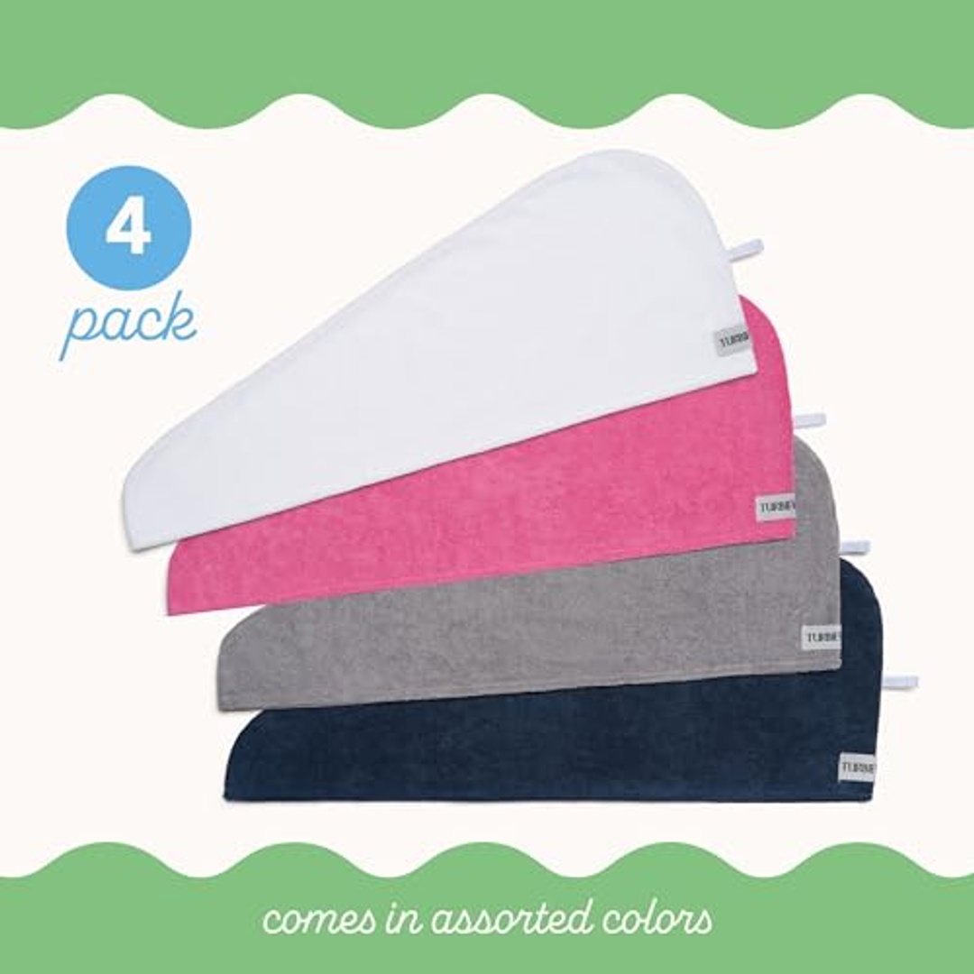 فوطة شعر مايكروفيبر سريعة التجفيف - 3 قطع