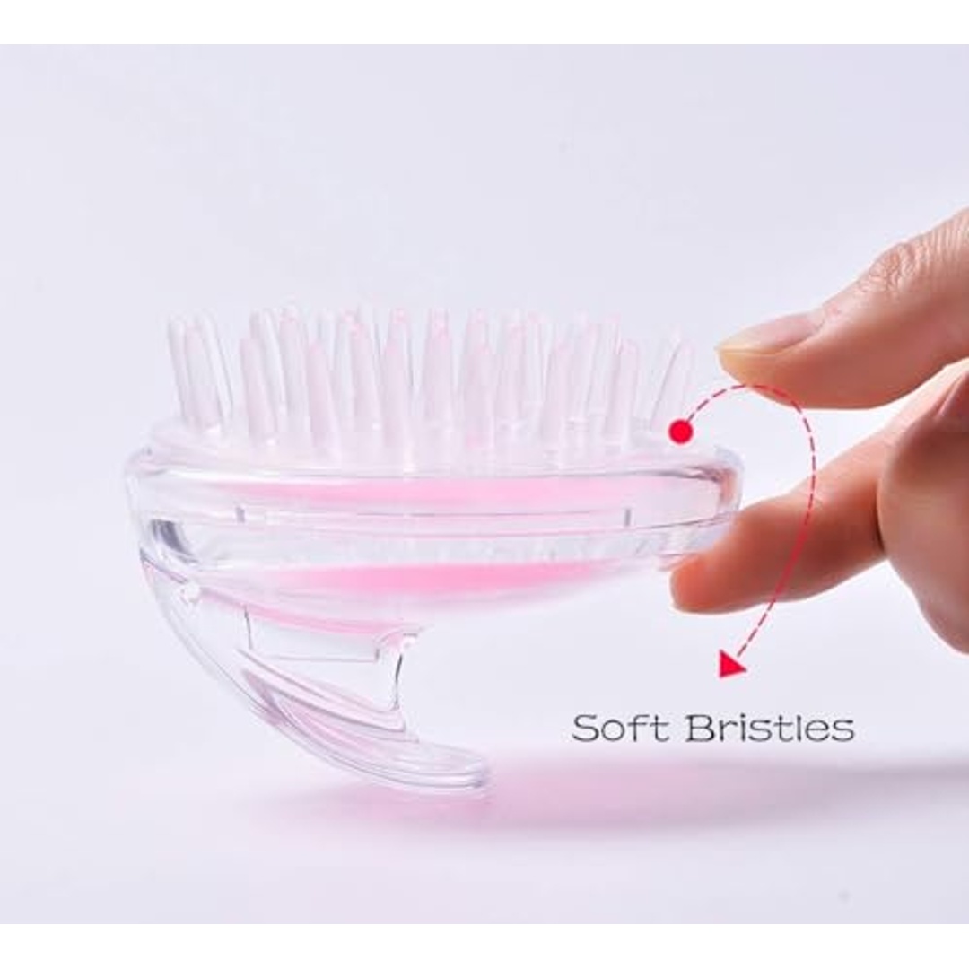 فرشاة لتدليك فروة الرأس سيليكون - بينك