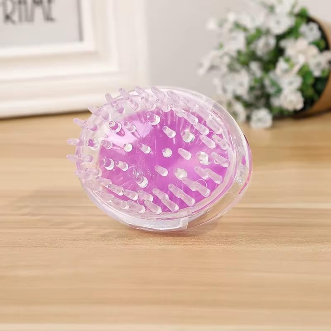 فرشاة لتدليك فروة الرأس سيليكون - بنفسجي