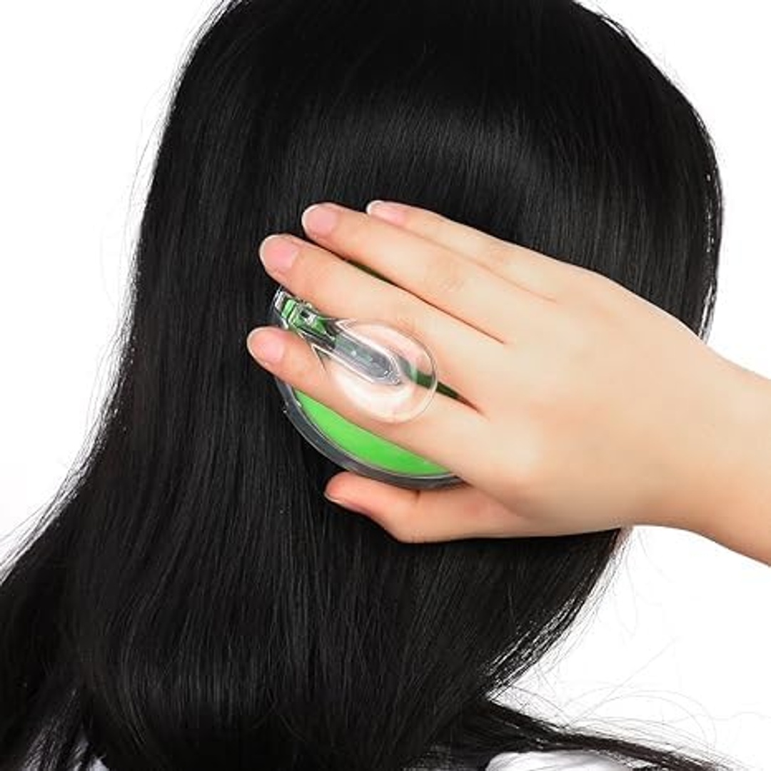 فرشاة لتدليك فروة الرأس سيليكون - أخضر