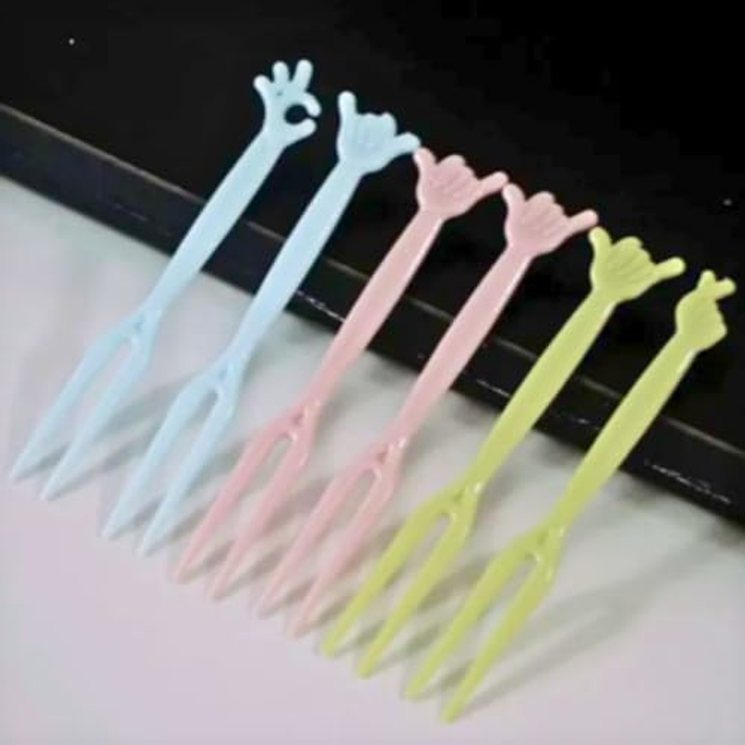 طقم شوك فواكه بلاستك - 40 قطعة