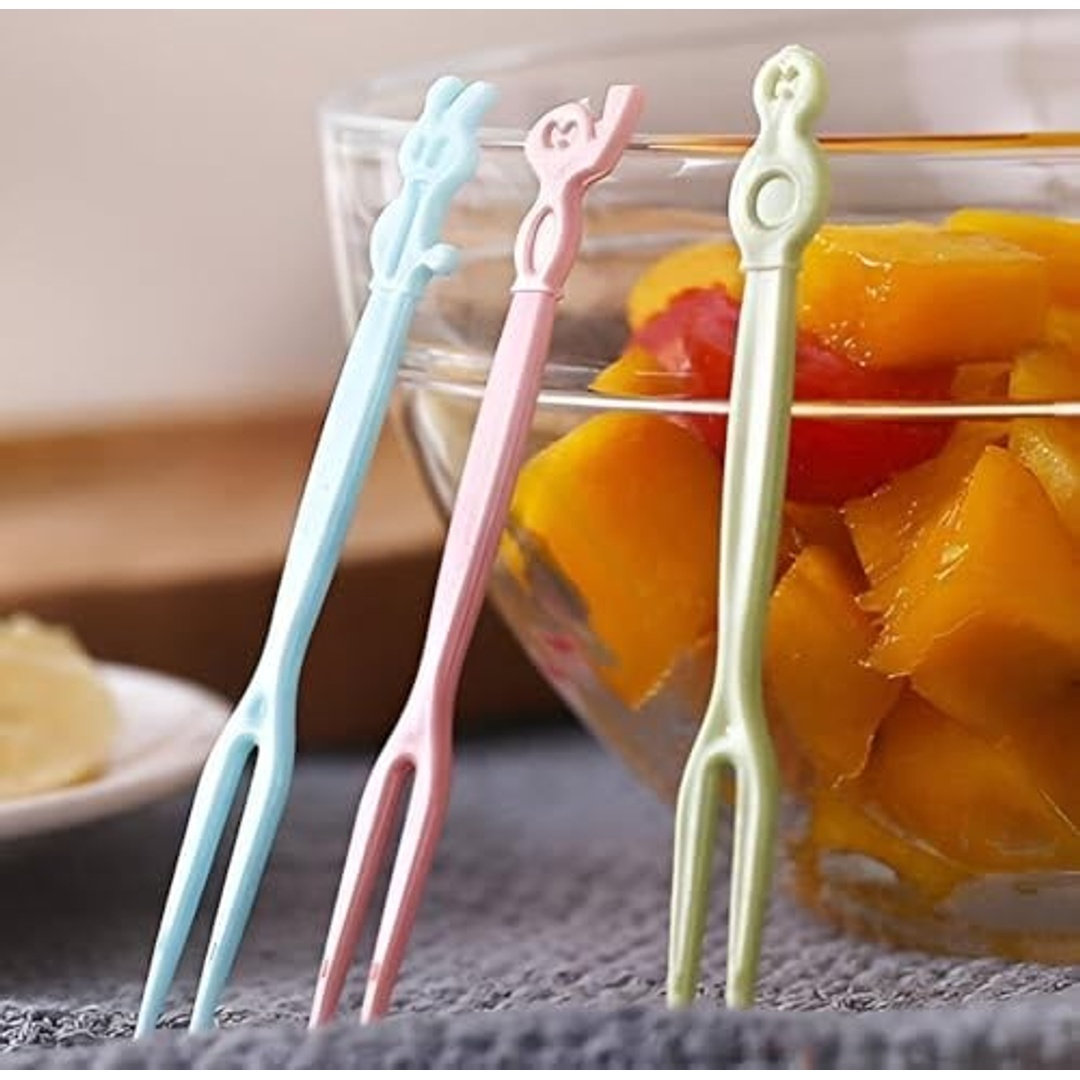 طقم شوك فواكه بلاستك - 30 قطعة