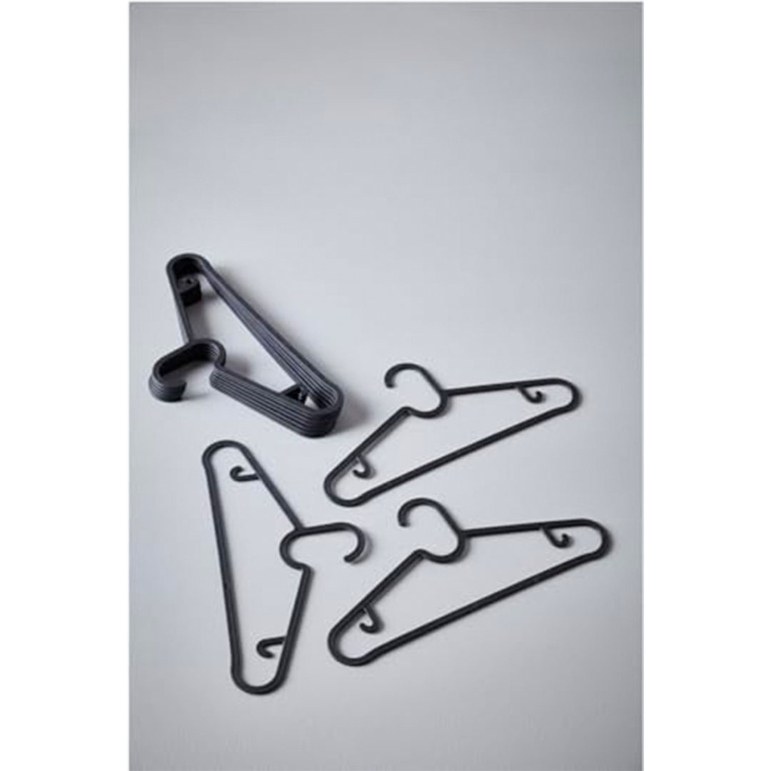 شماعات مرنة ومتينة - أسود - 20 قطعة