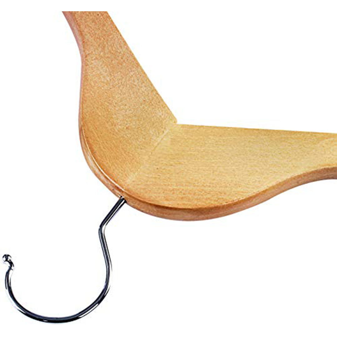 شماعة خشب متينة ورفيعة - 80 قطعة