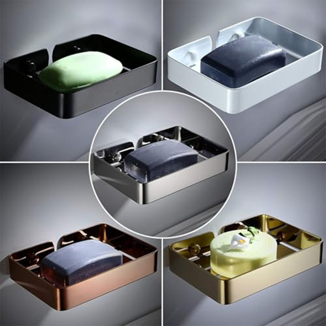 حامل صابون أنيق - طبق صابون ستانلس ستيل مع مسامير - ذهبي