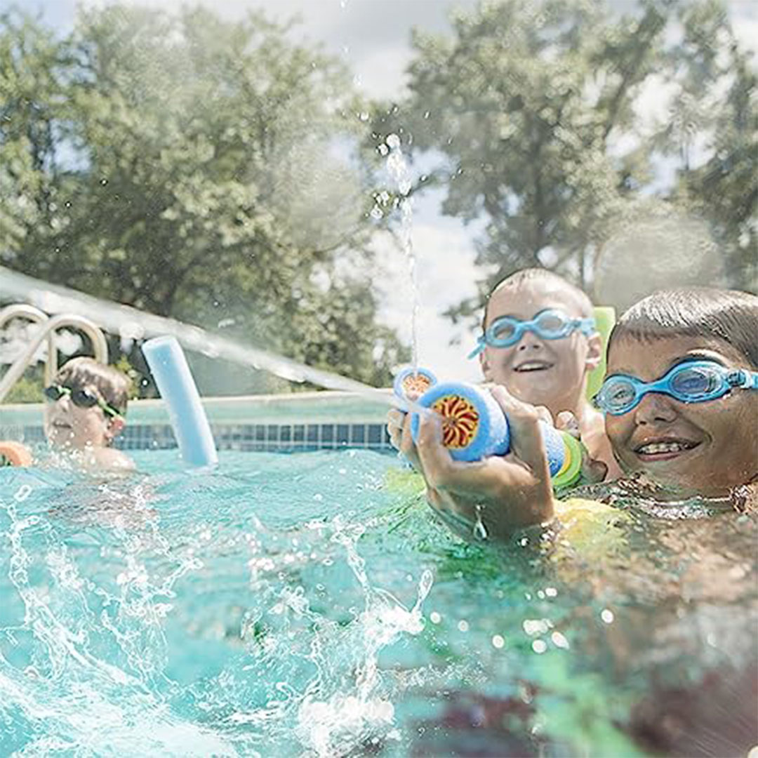 مسدسات ماء للأطفال - 3 قطع - مسدس رش للمسبح والشاطئ - يصل لمسافة 12 متر - ألعاب مائية خارجية