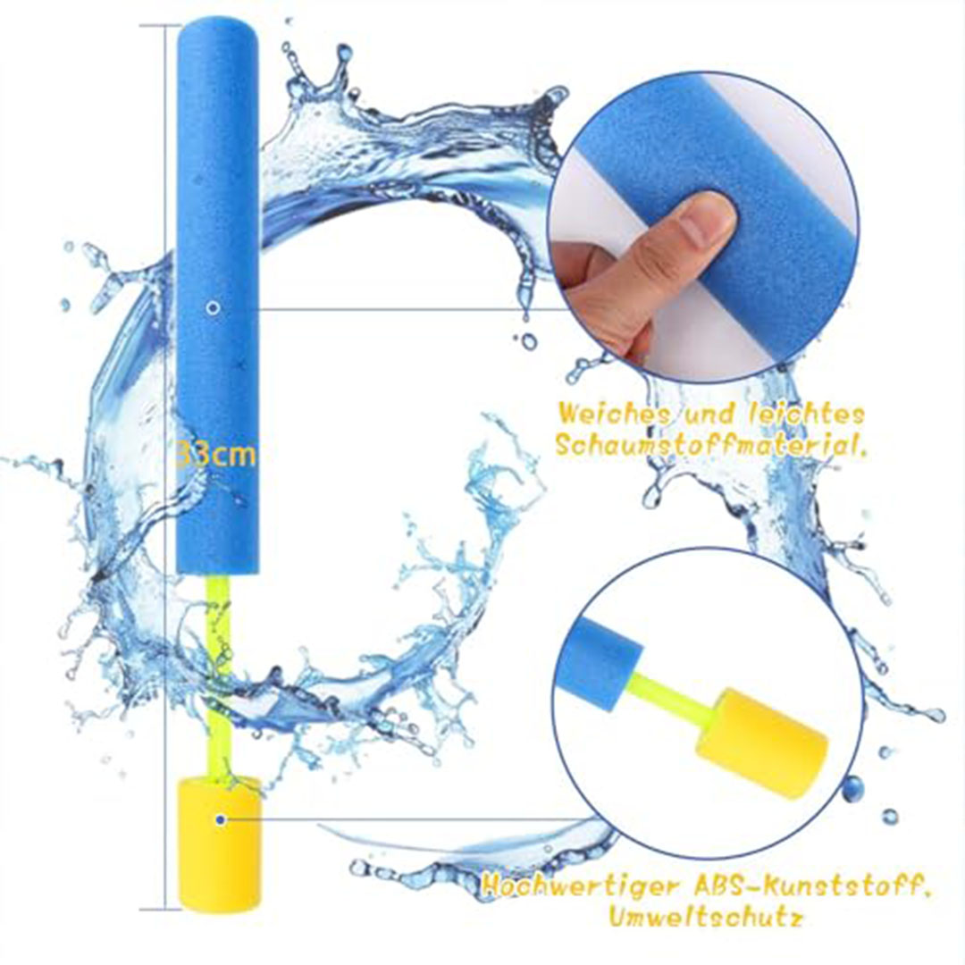 مسدس رش ماء إسفنجي - 33 سم - ديسدارك داي - للأطفال - ألعاب شاطئ وحمام سباحة