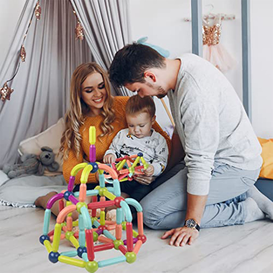 عصي وكرات مغناطيسية ماجنيلوجي 25 قطعة 6 ألوان