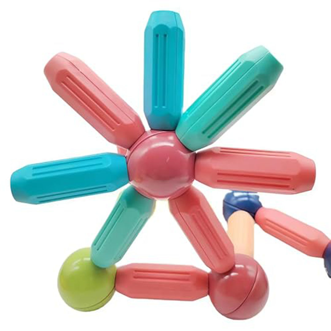 عصي بناء مغناطيسية 42 قطعة تعليمية