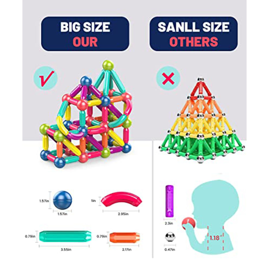 مكعبات روب كيوب مغناطيسية 64 قطعة ثلاثية الأبعاد